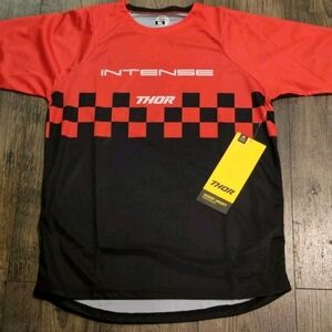 Thor 22 Intense Chex Jersey Medium Red/Black 5120-0140